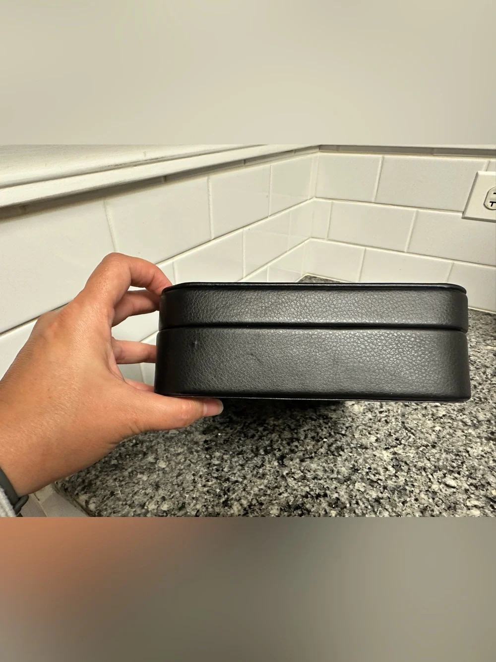 Mele & Co Black Leather Jewelry /Accessories / Watch Organizer Box
